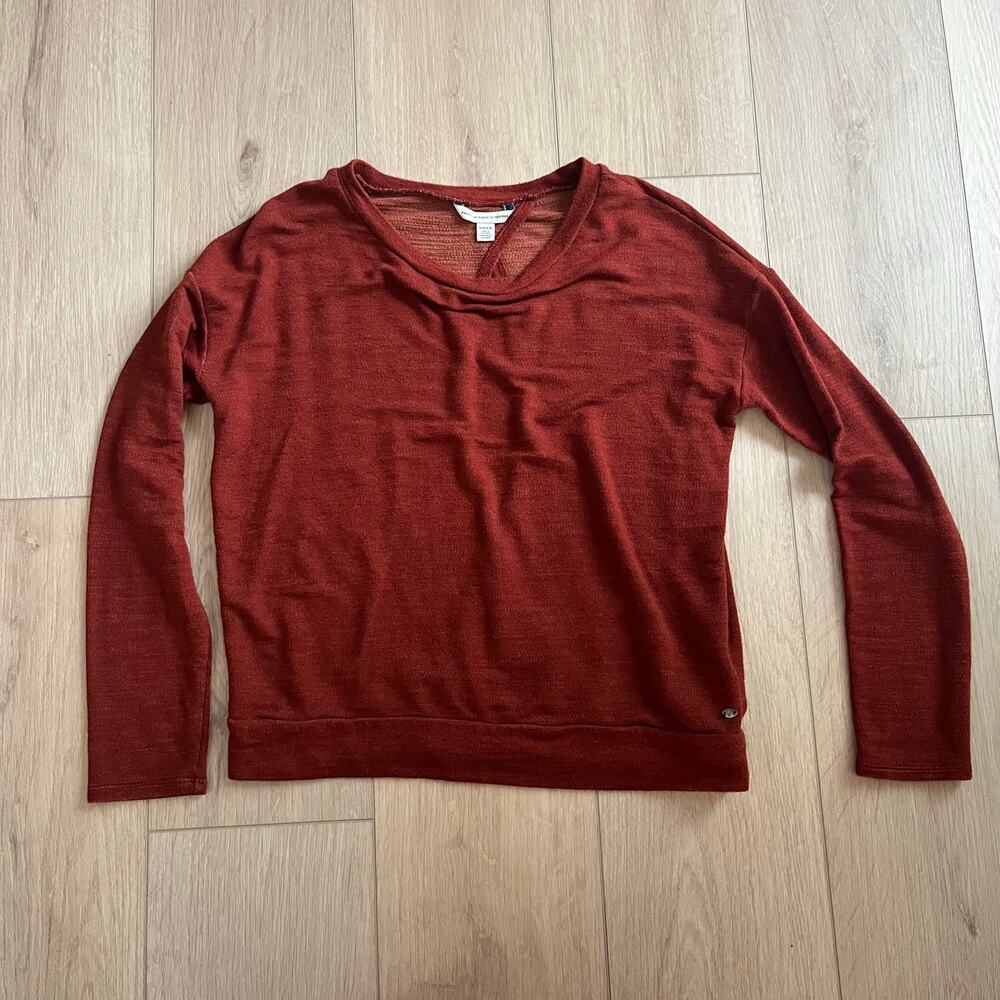 American Eagle Women’s Rust Open Back Crewneck Sweatshirt Sz S